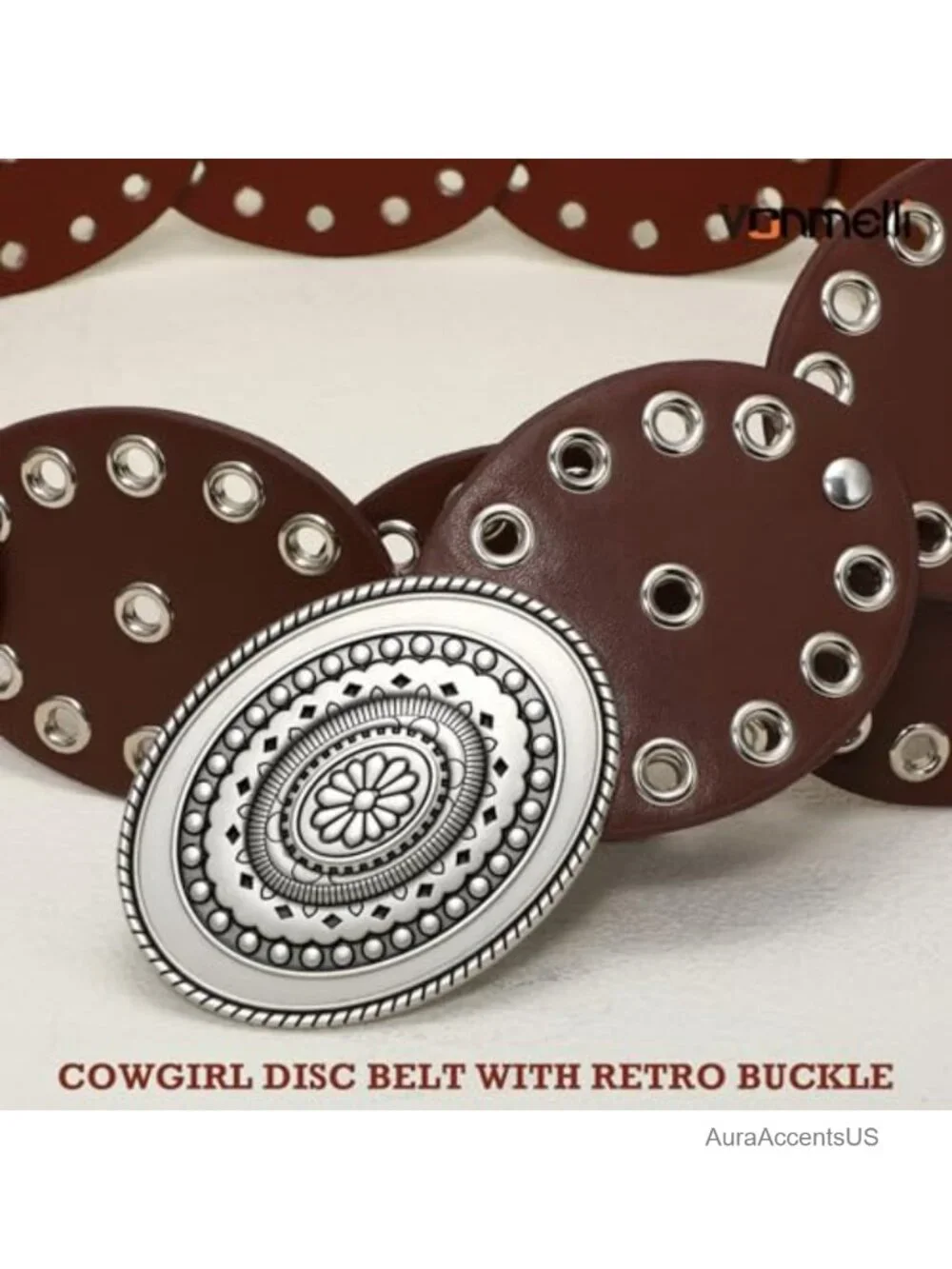 Vintage Boho Disc Belt Cowgirl Concho Wide Waist Belt for Concert Outfits